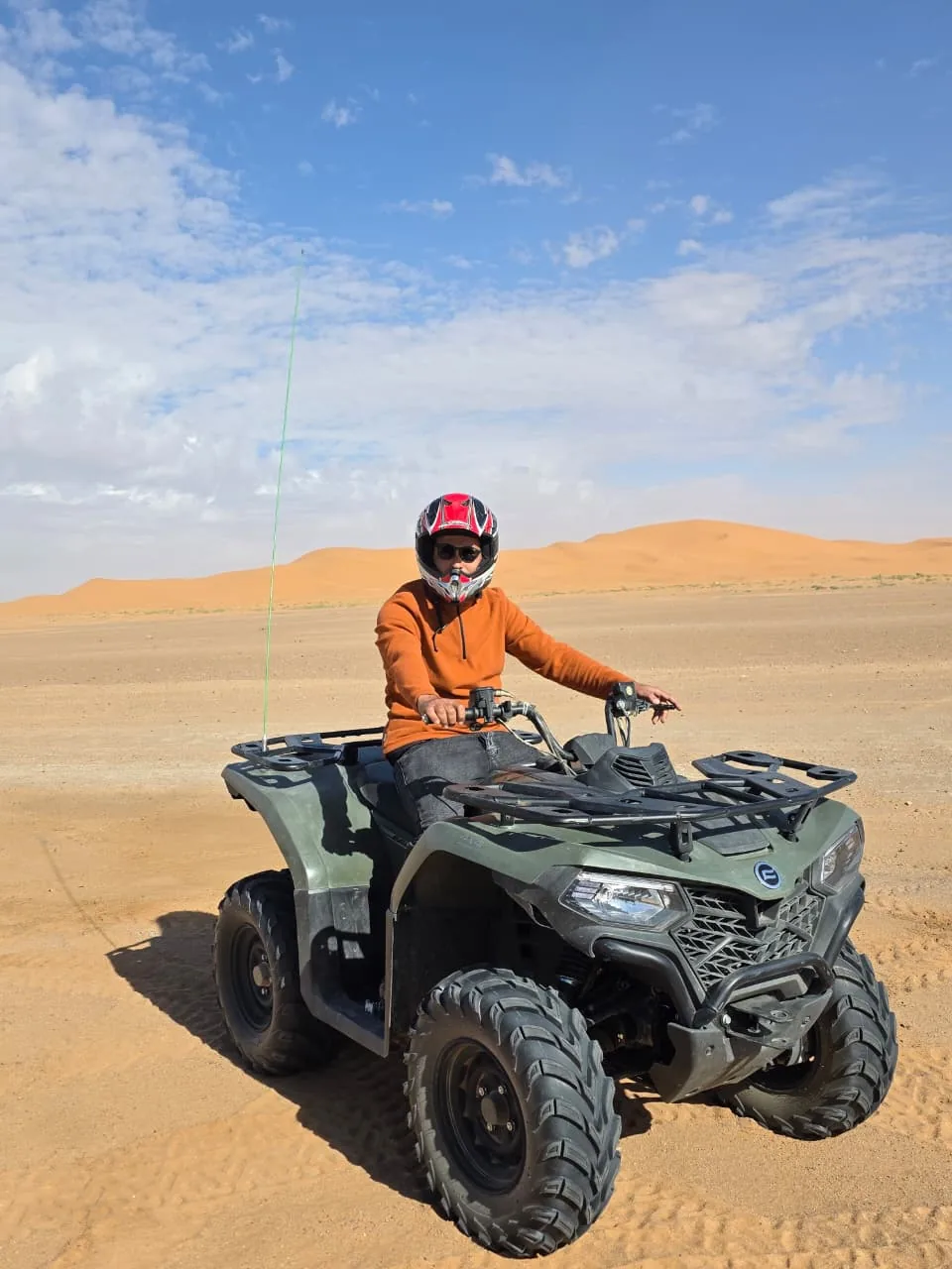 Quad biking near the dunes of Merzouga