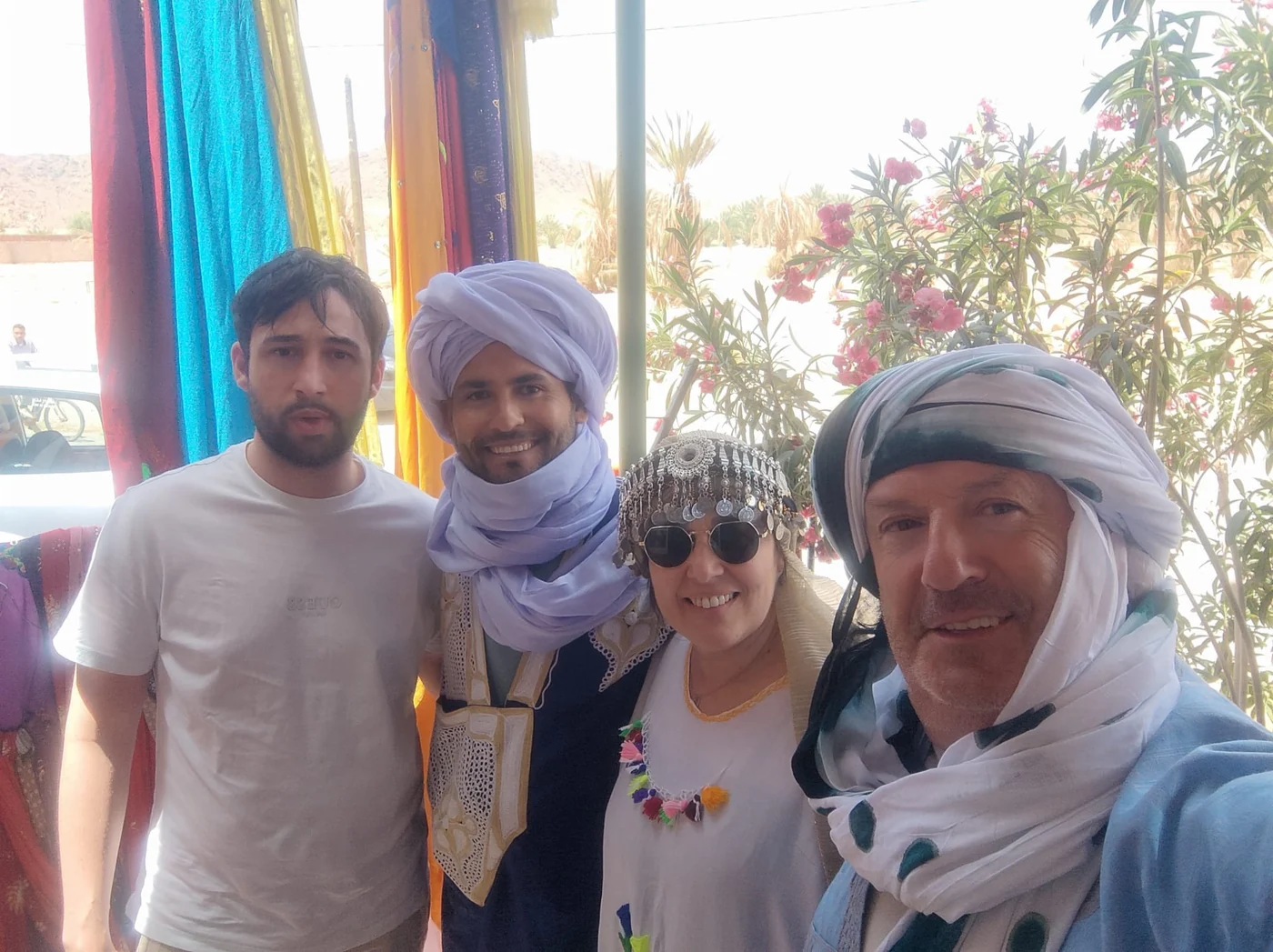Mohamed with guests in Merzouga