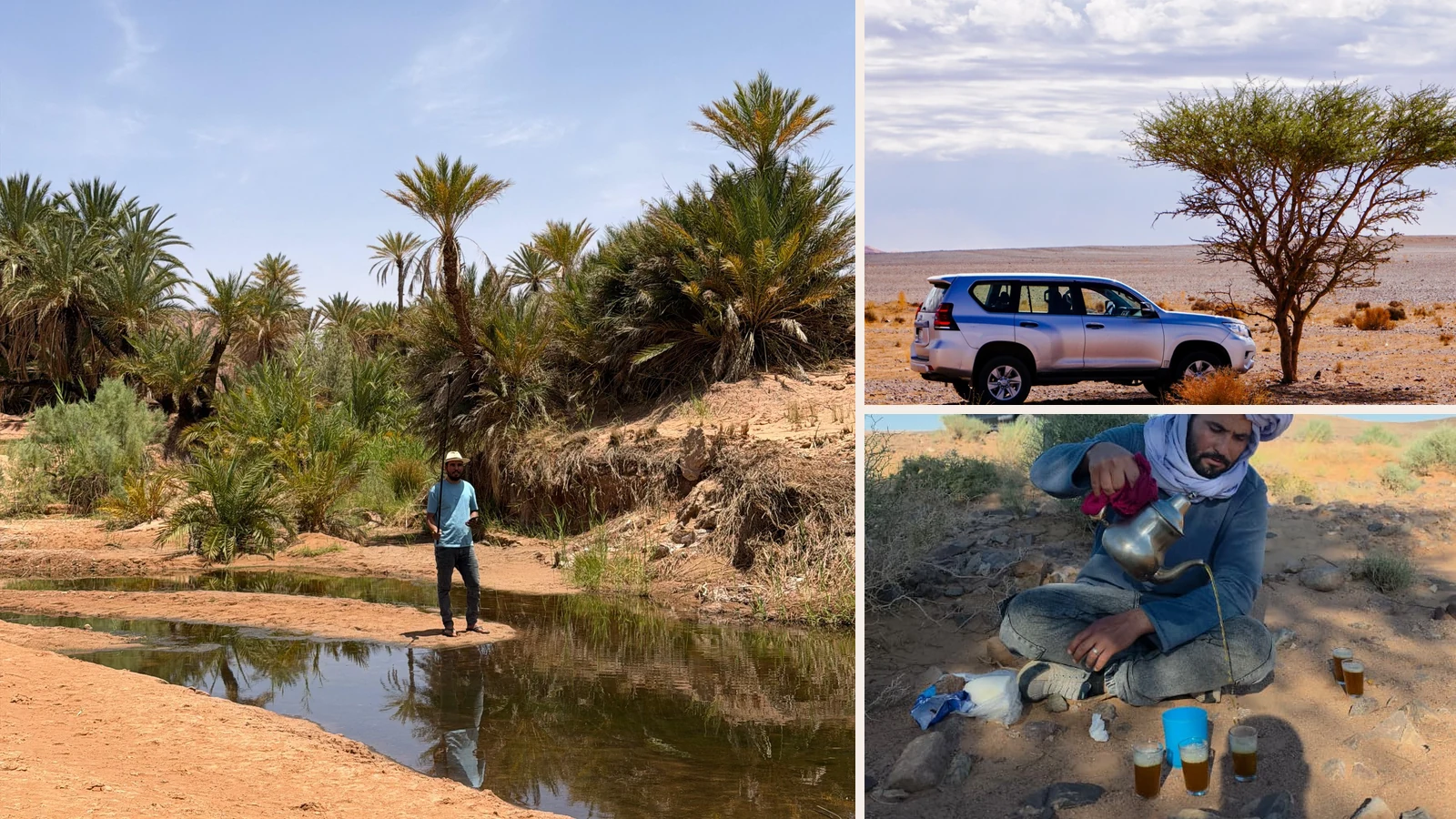 Safsaf Oasis, private 4x4 excursion and tea in the desert near Merzouga